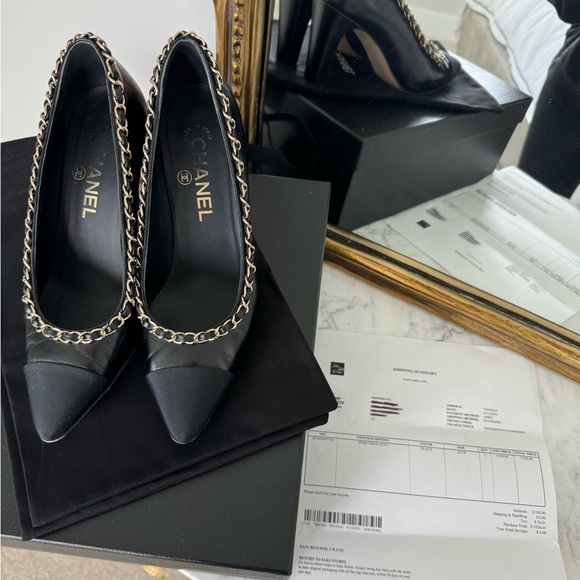 Chanel Chain Heels 36.5 - Picture 3 of 16